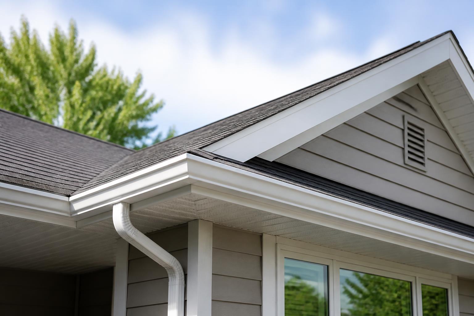 Clean home exterior with a bee-free roofline in natural daylight